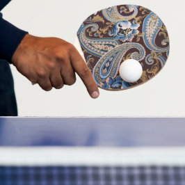 Blue Brown Vintag Paisley New Tischtennis Schläger