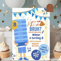 Blue Bruh You In Pizza und Balloon Geburtstag Jung