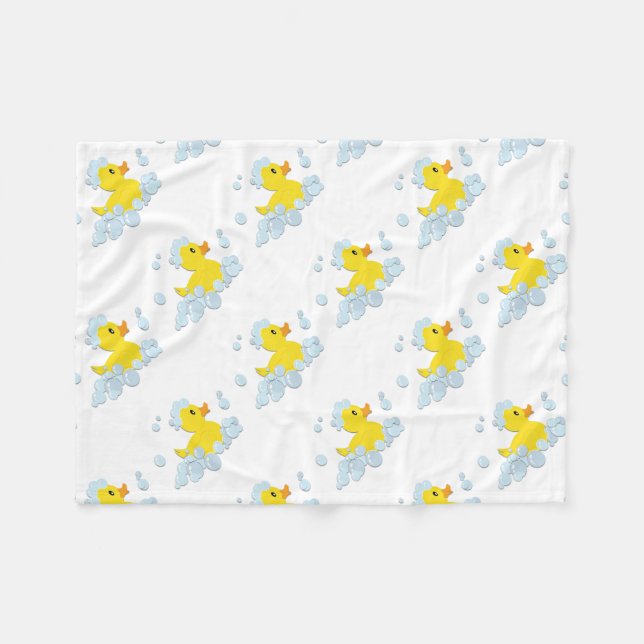 Blue Bubble Baby Dusche Fleecedecke (Vorderseite (Horizontal))