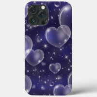 Blue Bubble Hearts Niedlich Girly 90er Jahre Style