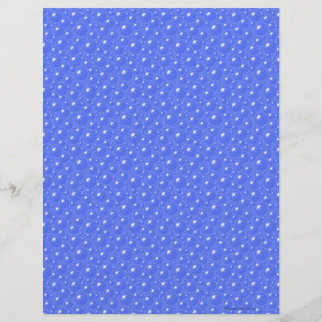 Blue Bubbles Scrapbook Paper (Vorderseite)