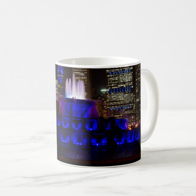 Blue Buckingham Fountain Kaffee Tasse (VorderseiteRechts)