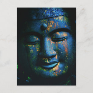 Blue Buddha Om Peace Postkarte