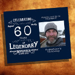 Blue Budget 60. Geburtstag Einladung Flyer<br><div class="desc">Feiern Sie diesen bedeutsamen Meilenstein mit unserem exklusiven Budget 60. Geburtstag Einladung Flyer. Diese elegante blaue Party Einladung mit klassischem Hintergrund ist perfekt für ein rundes 60-Meilensteine-Party geeignet und ist auf Ihre individuellen Veranstaltungsdetails zugeschnitten. Vergewissern Sie sich, dass jeder das Datum und den Ort Ihres großen Bashs kennt, indem Sie...</div>