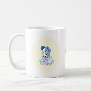 Blue Budgie Parakeet in Bonnet Niedlich Budgie Cus Kaffeetasse