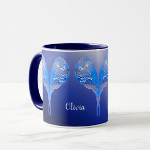 Blue Budgie personalisierbare Tasse