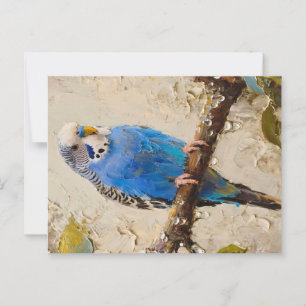 Blue Budgie Postkarte