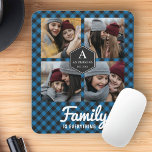 Blue Buffalo Kariert Lumberjack Familienfoto Colla Mousepad<br><div class="desc">Laden Sie Ihre Lieblings-Fotos hoch,  um Ihr eigenes personalisiertes Foto-Geschenk zu machen.</div>