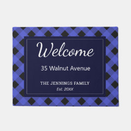 Blue Buffalo Karierter Karo Gemustert Personalisie Fußmatte
