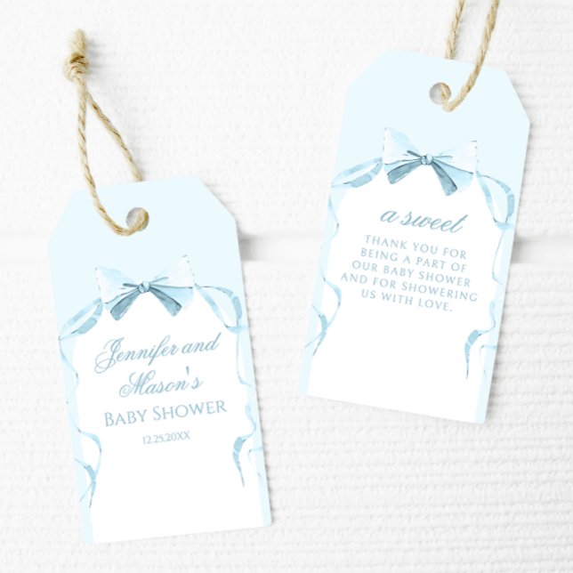 Blue Bugband Baby Dusche Danke für die Anhänger (Von Creator hochgeladen)