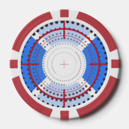 Blue Bullseye Pokerchips