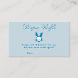 Blue Bunny Baby Duschdusche Windeln Raffle Begleitkarte