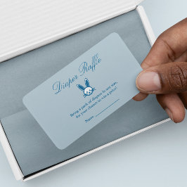 Blue Bunny Baby Duschdusche Windeln Raffle Begleitkarte