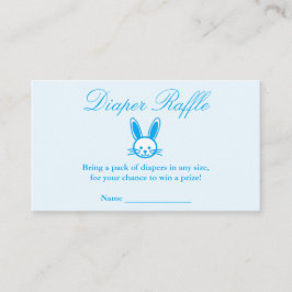Blue Bunny Baby Duschdusche Windeln Raffle Begleitkarte