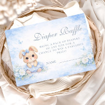 Blue Bunny Floral Windel Raffle