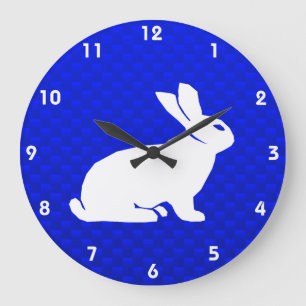Blue Bunny Große Wanduhr