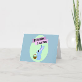 Blue Bunny Happy Oaster Feiertagskarte