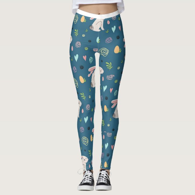 Blue Bunny Leggings (Vorderseite)