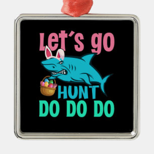 Blue Bunny Oars Hai Ostern Eizelljagd Ornament Aus Metall