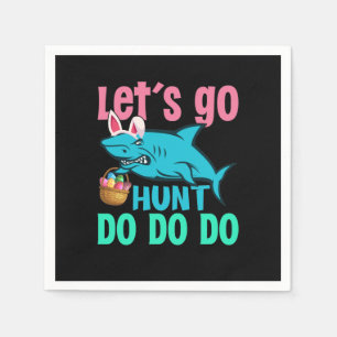 Blue Bunny Oars Hai Ostern Eizelljagd Serviette