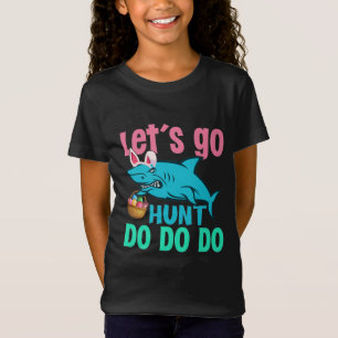 Blue Bunny Oars Hai Ostern Eizelljagd T-Shirt