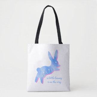 Blue Bunny Silhouette Cute Custom Boy Baby Shower