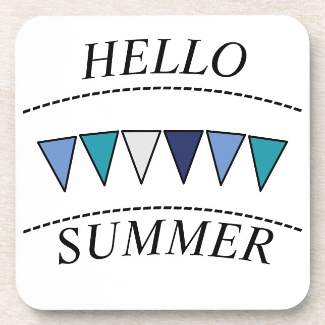 Blue Bunting Sommer Getränkeuntersetzer (Vorderseite)