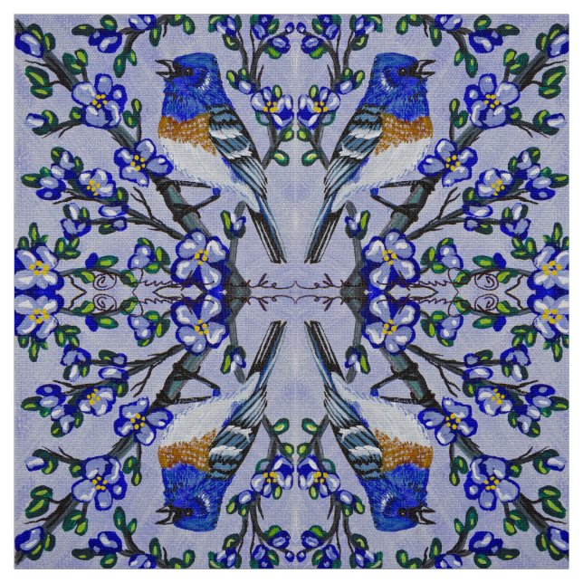 Blue Bunting Stoff (Muster)