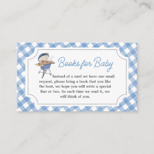 Blue Burger GRILLEN Baby Shower Books for Baby Begleitkarte