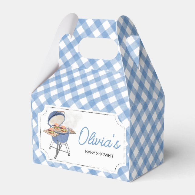 Blue Burger GRILLEN Baby Shower Geschenkschachtel (Vorderseite)
