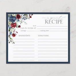 Blue Burgundy Brautparty Rezept Card