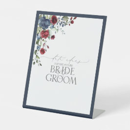 Blue Burgundy Watercolor Floral Date Ideas Sockelschild