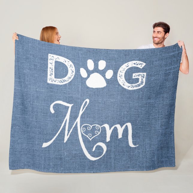 Blue Burlap Hund Mama Fleece Blanket (Beispiel)