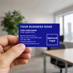Blue Business Card Verlassen, abgestimmte Texte Visitenkarte