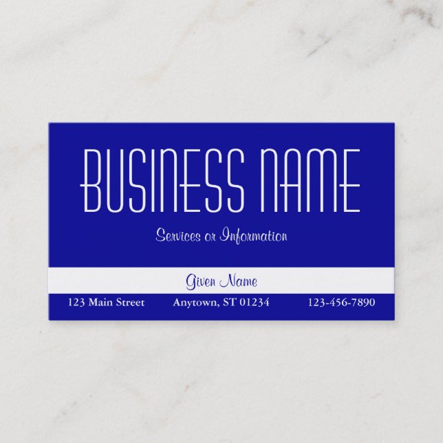 Blue Business Card Visitenkarte (Vorderseite)