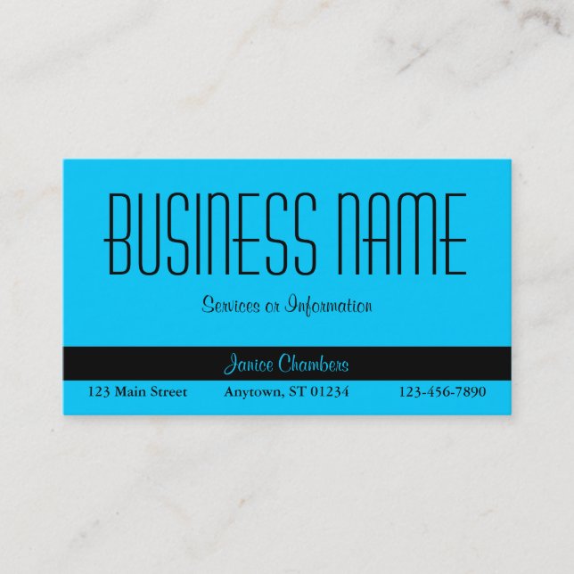 Blue Business Card Visitenkarte (Vorderseite)