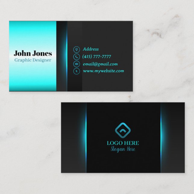 Blue Business Cards 16 Pack mit 100 Stück Visitenkarte (Vorne/Hinten)