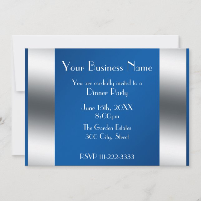 Blue Business Einladung (Vorderseite)