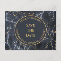 Blue Business Holiday Event Save the Date Postkart