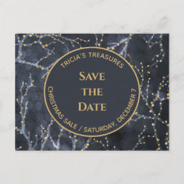 Blue Business Holiday Event Save the Date Postkart Feiertagspostkarte