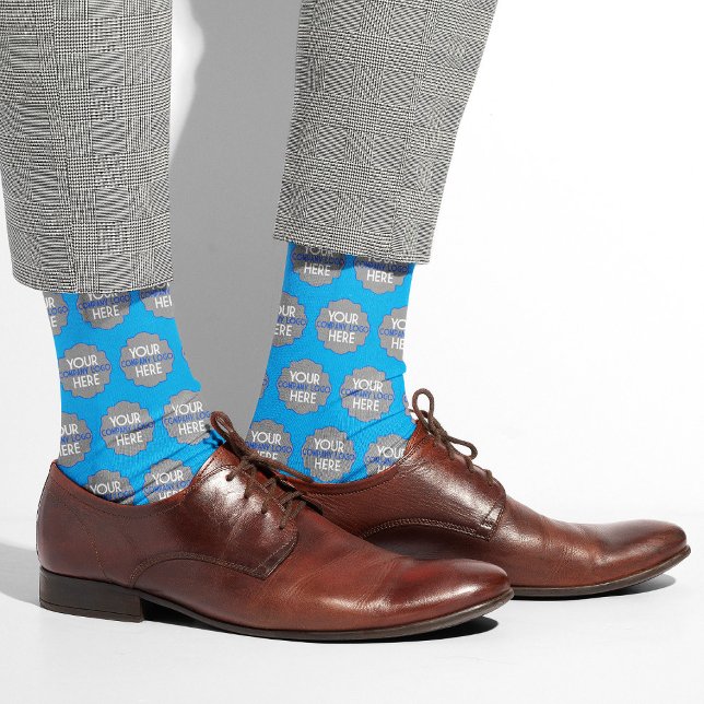 Blue-Business-Logo für Unternehmen Socken (Von Creator hochgeladen)