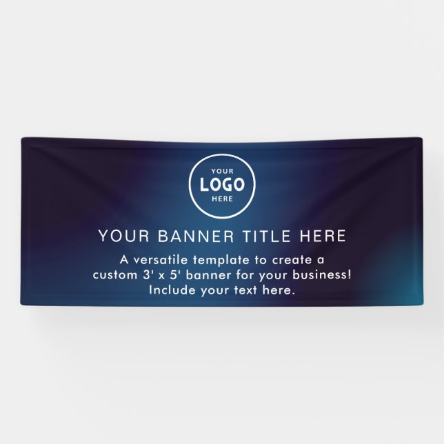 Blue Business Logo Modern Beruflich 6' Banner (Horizontal)