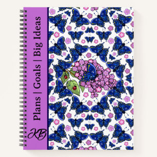 Blue Butterfats Lila Lilacs Ladybugs Journal Notizbuch