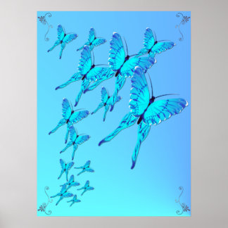 Blue Butterfats Poster