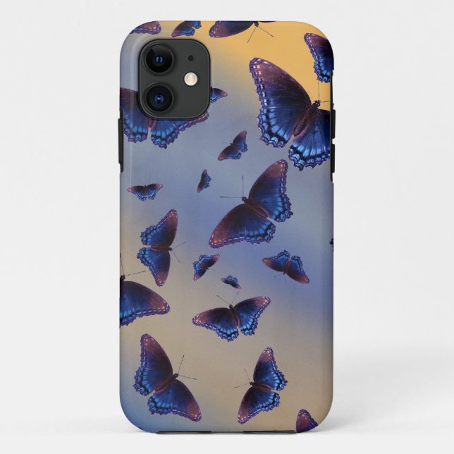 Blue Butterfats Sunrise Case-Mate iPhone Hülle (Rückseite)