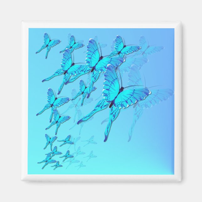 Blue Butterflies Magnet (Vorne)