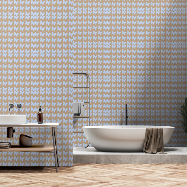 Blue Butterflies Wiederholung Tapete (Badezimmer)