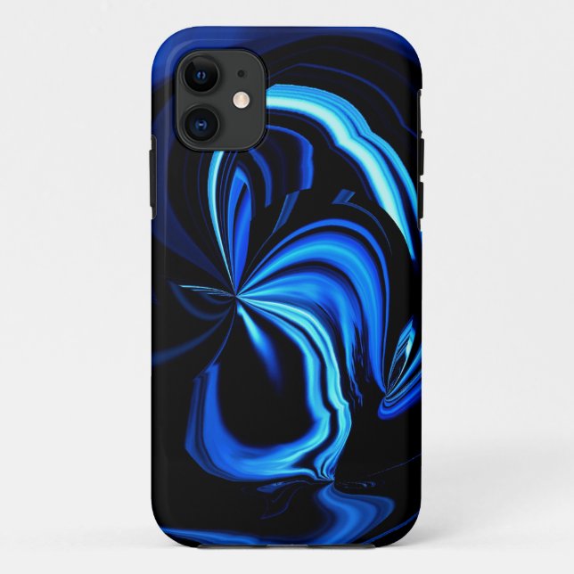 Blue Butterfly Abstrakt Case-Mate iPhone Hülle (Rückseite)
