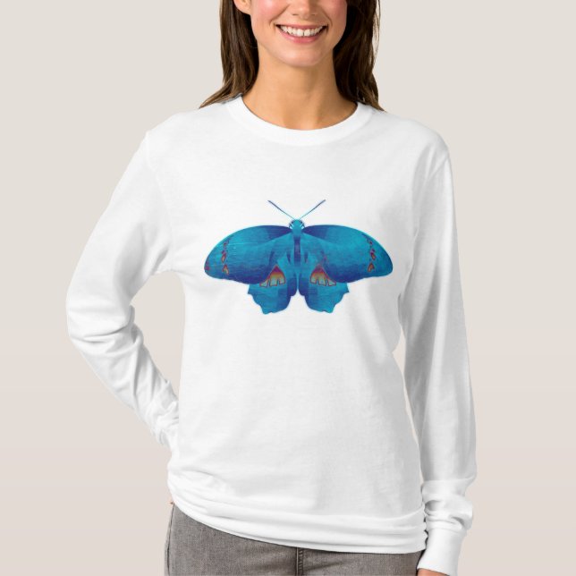 Blue Butterfly Art T-Shirt (Vorderseite)