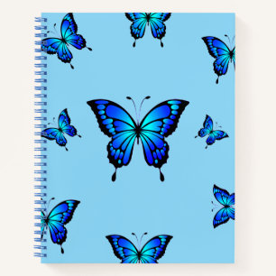 Blue Butterfly Ästhetik Notebook Notizbuch